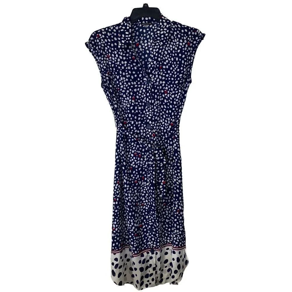 JESSICA ROSE Womens  SIZE 10 Button Down Collar Sleeveless Dress